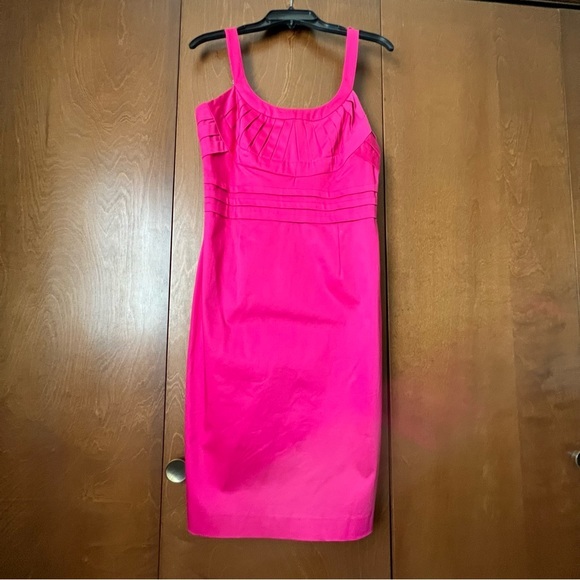 Calvin Klein Electric Pink Cotton and Spandex Dress NWT Sz 6 Ret $139 - Picture 1 of 10